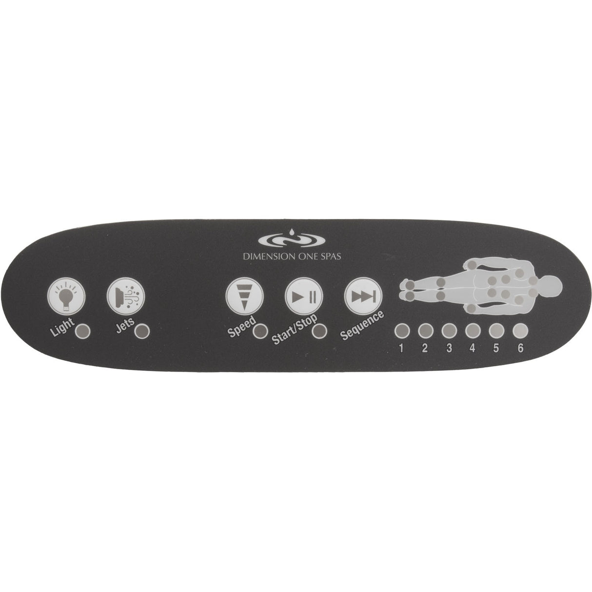 Overlay, Dimension One, TSC-42, 5 Button, Gray : 01560-5001