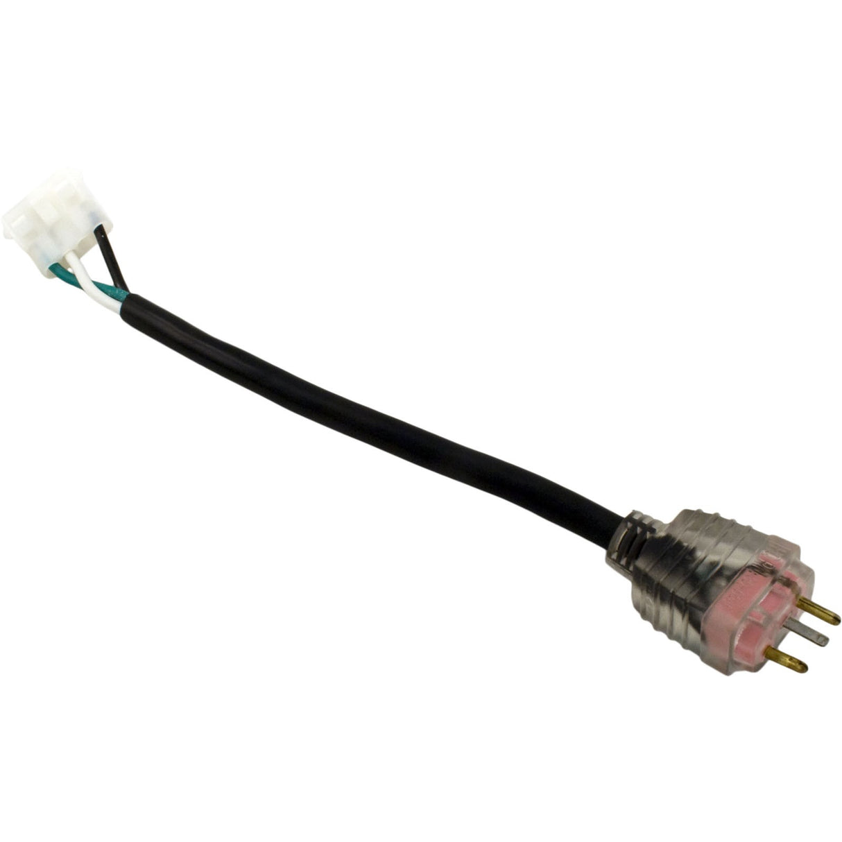 Adpt Cord, H-Q, P2/1-spd, Molded/AMP, Univ, 6", 115v/230v, 15A, Pink : 30-1240-L6