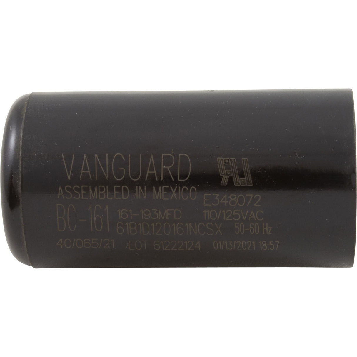 Start Capacitor, 161-193 MFD, 115v, 1-7/16" x 2-3/4" : BC-161