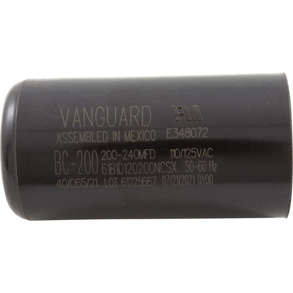 Start Capacitor, 200-240 MFD, 115v, 1-7/16" x 2-3/4" : BC-200