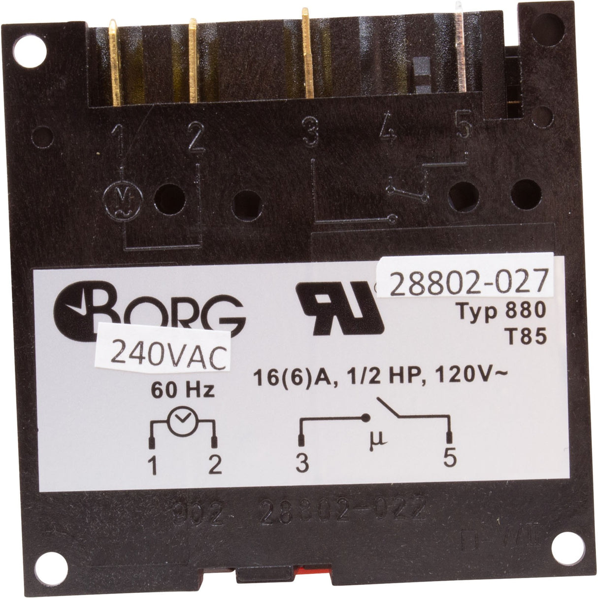 Timer, Diehl, SPST, Panel Mount, 230v, 20A, 7day : TA4066