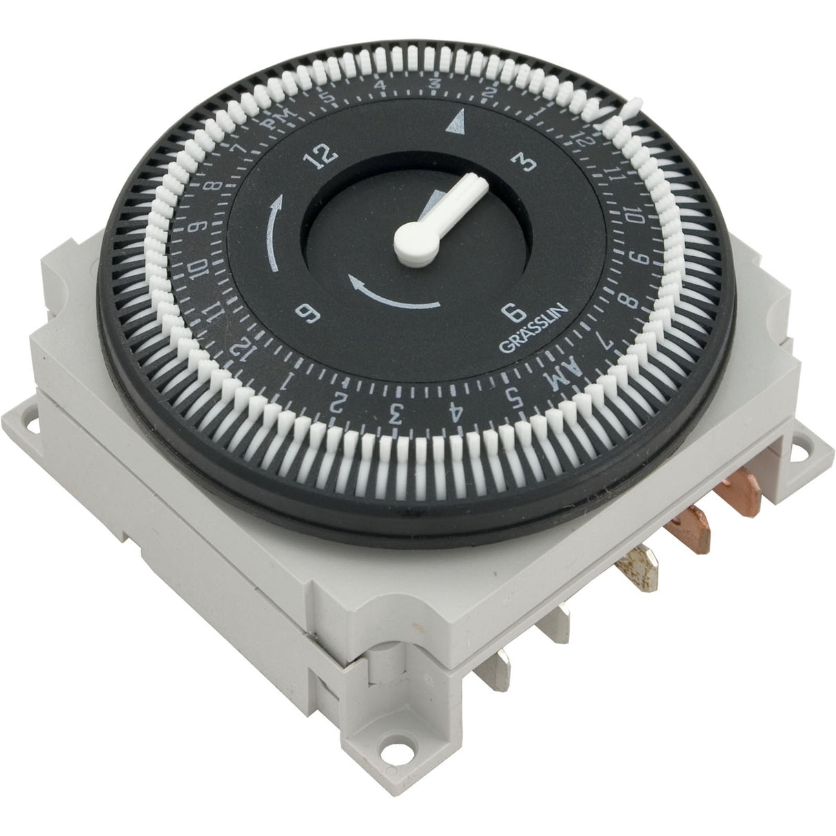 Timer, Grasslin, SPDT, Panel Mount, 24v, 20A, 24hr : FM/1STUZ-24V