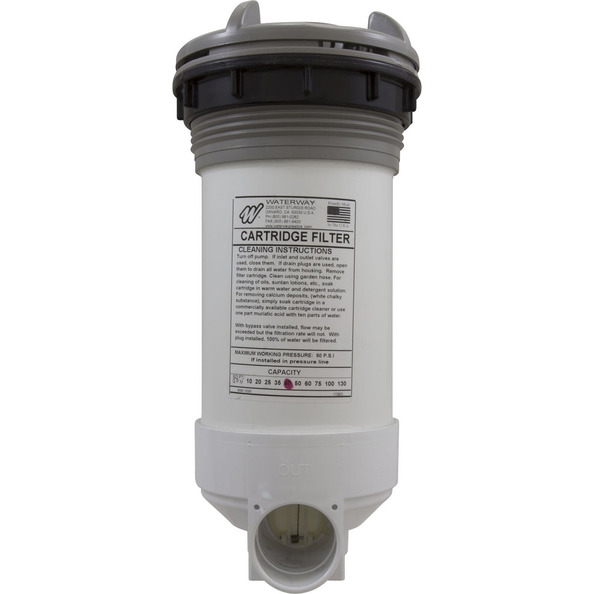 Skim Filter Complete, WW DynaFlo Lo-Profile, 40sqft, Gray : 510-6547