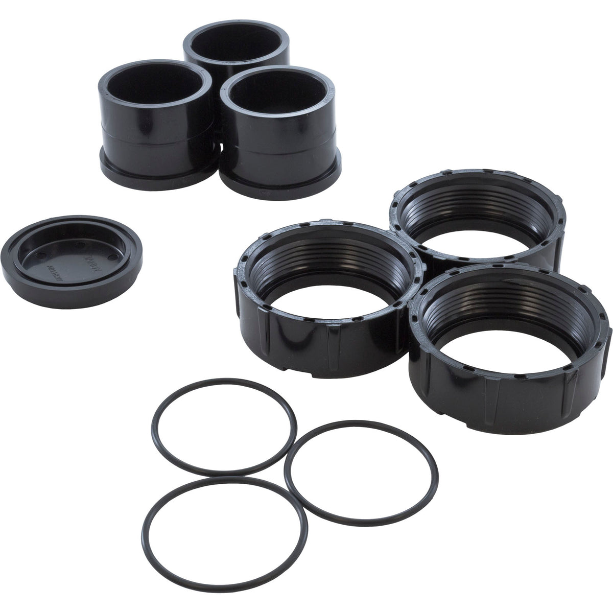 Adapter Unions, Zodiac Jandy CL/CV/CJ/CS/DEV, 2"s, w/cap, qty 3 : R0461800 - Jandy/Laars/Zodiac - 052337023771 - PartsForSpas.com