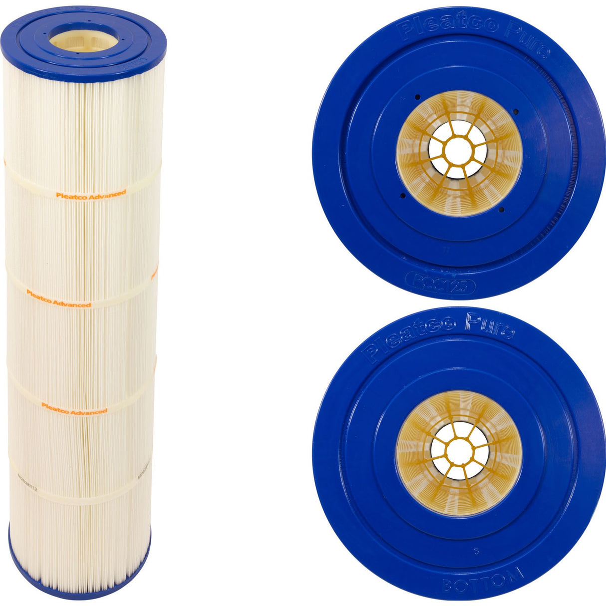 Cartridge, 125sqft, 3"ot, 3"ob, 7", 26"L, 4oz : PCC125 - Pleatco - PCC125 - PartsForSpas.com