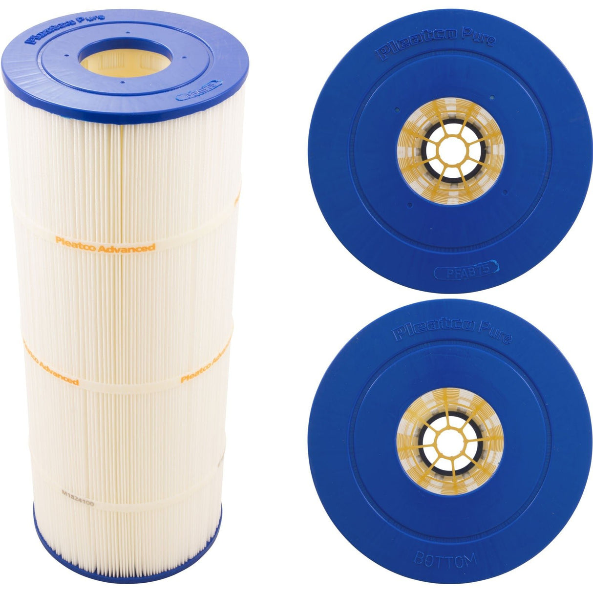 Cartridge, 75sqft, 2-5/8"ot, 2-5/8"ob, 7", 18-7/16"L, 4oz : PFAB75 - Pleatco - PFAB75 - PartsForSpas.com
