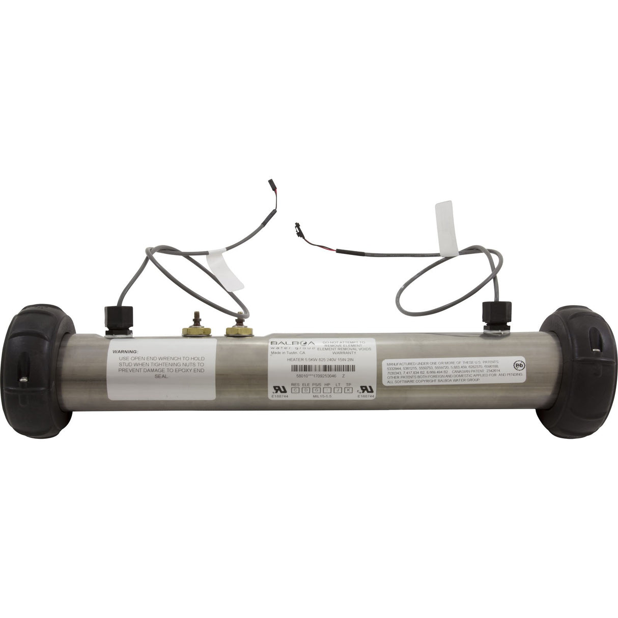 Heater, FloThru, BWG M7, 5.5kW, 230v, w/o Mounting Studs : G7518