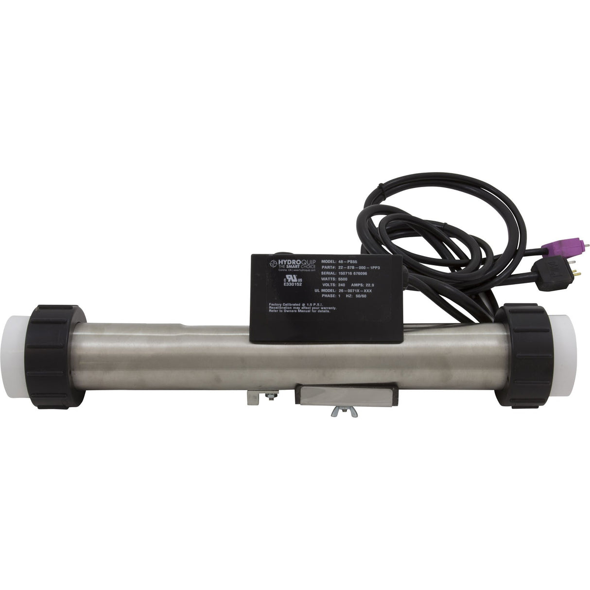 Heater, FloThru, HQ PS Elec, 230v, 5.5kW, w/Long Cord, Slide : 48-PS55