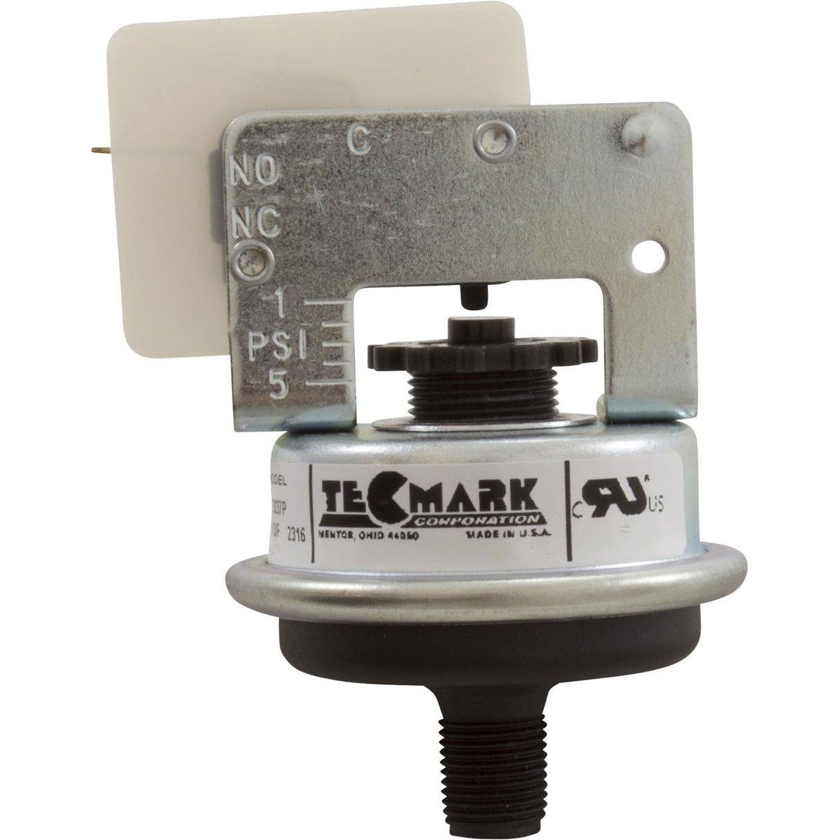 Pressure Switch, Tecmark, 1-5 PSI, 1A, 1/8"mpt, Pilot Duty : 3037P