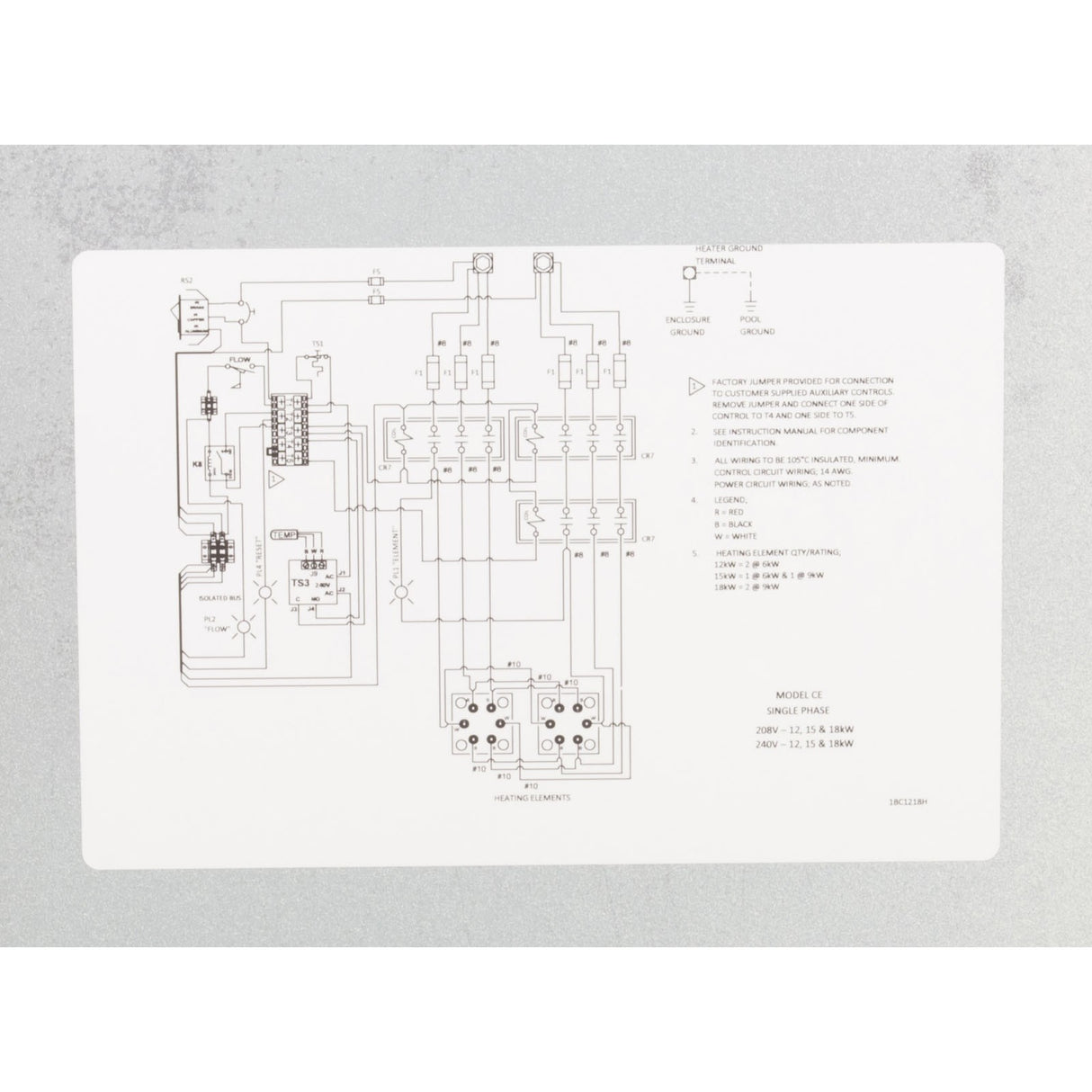 Electric Heater, Coates, 12kW, 240V, Single Phase : 12412CE