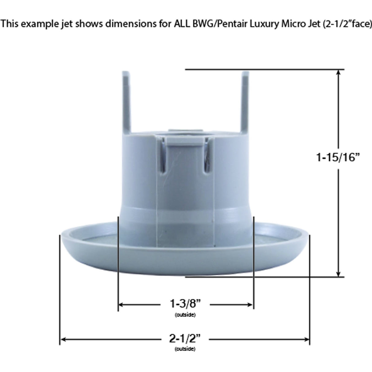 Jet Intl, BWG Luxury Micro, 2-1/2"fd, Dir, Txt Scal, Wht : 941800