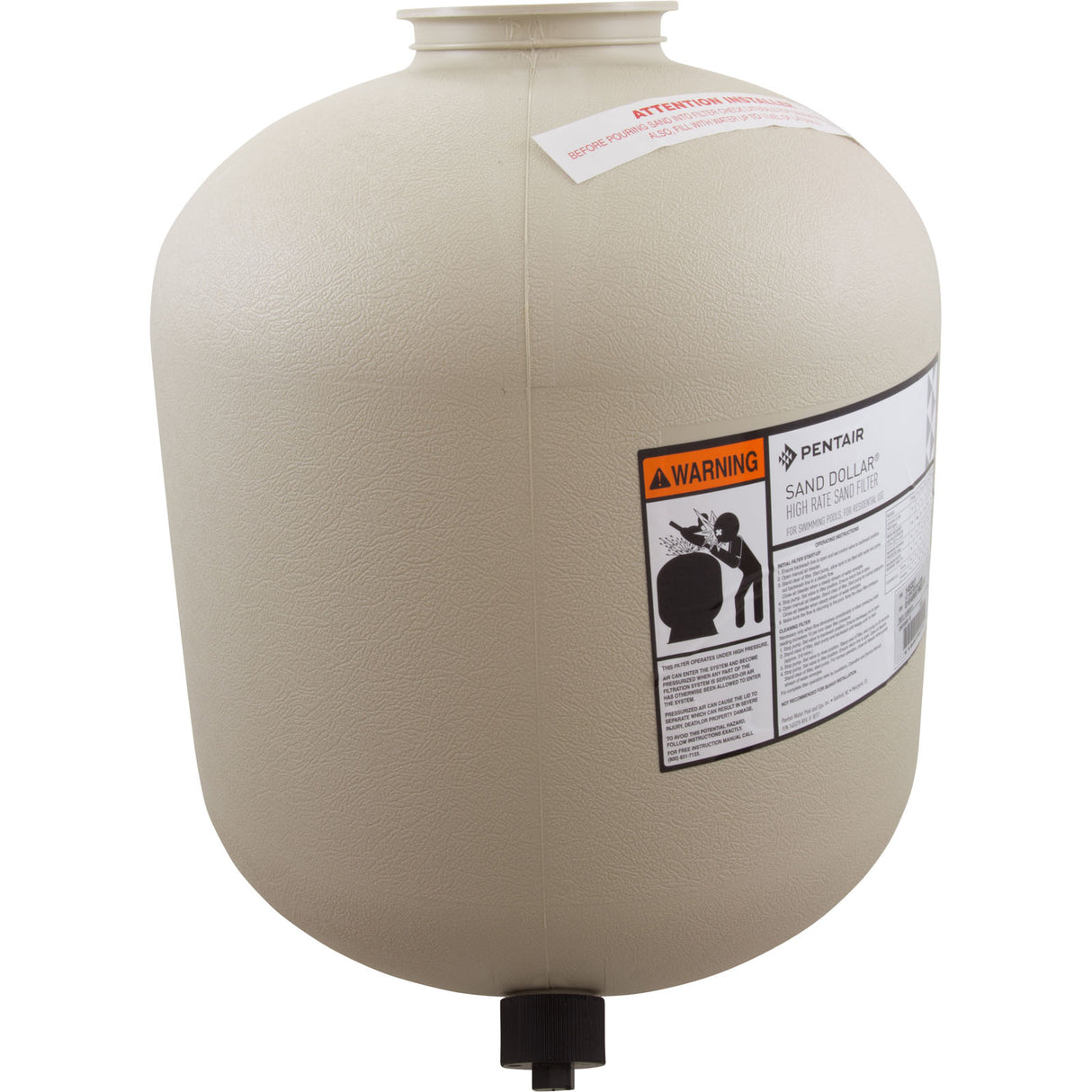 Tank, Pentair SD40, W/ Internals, Almond : 145327 - Pentair - 788379692247 - PartsForSpas.com