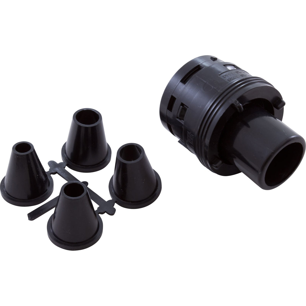 Nozzle, Waterway Poly Jet Caged Style, Directional, Black : 210-8751