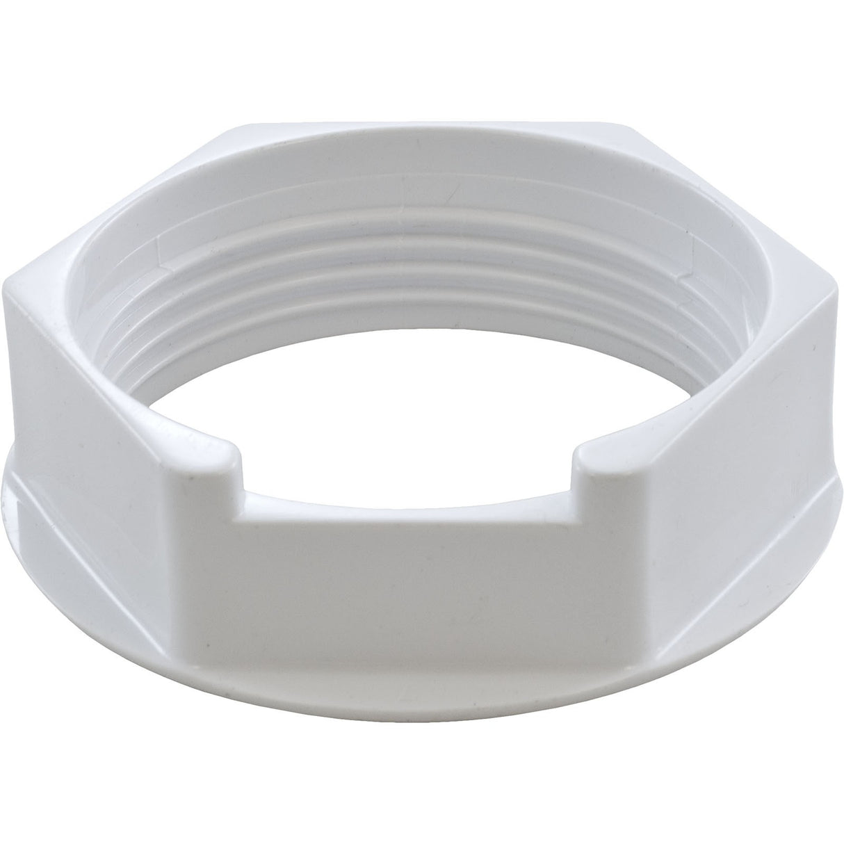 Nut, Waterway Poly Storm, 2-11/16", 2-9/16" Hole Size, White : 718-4100