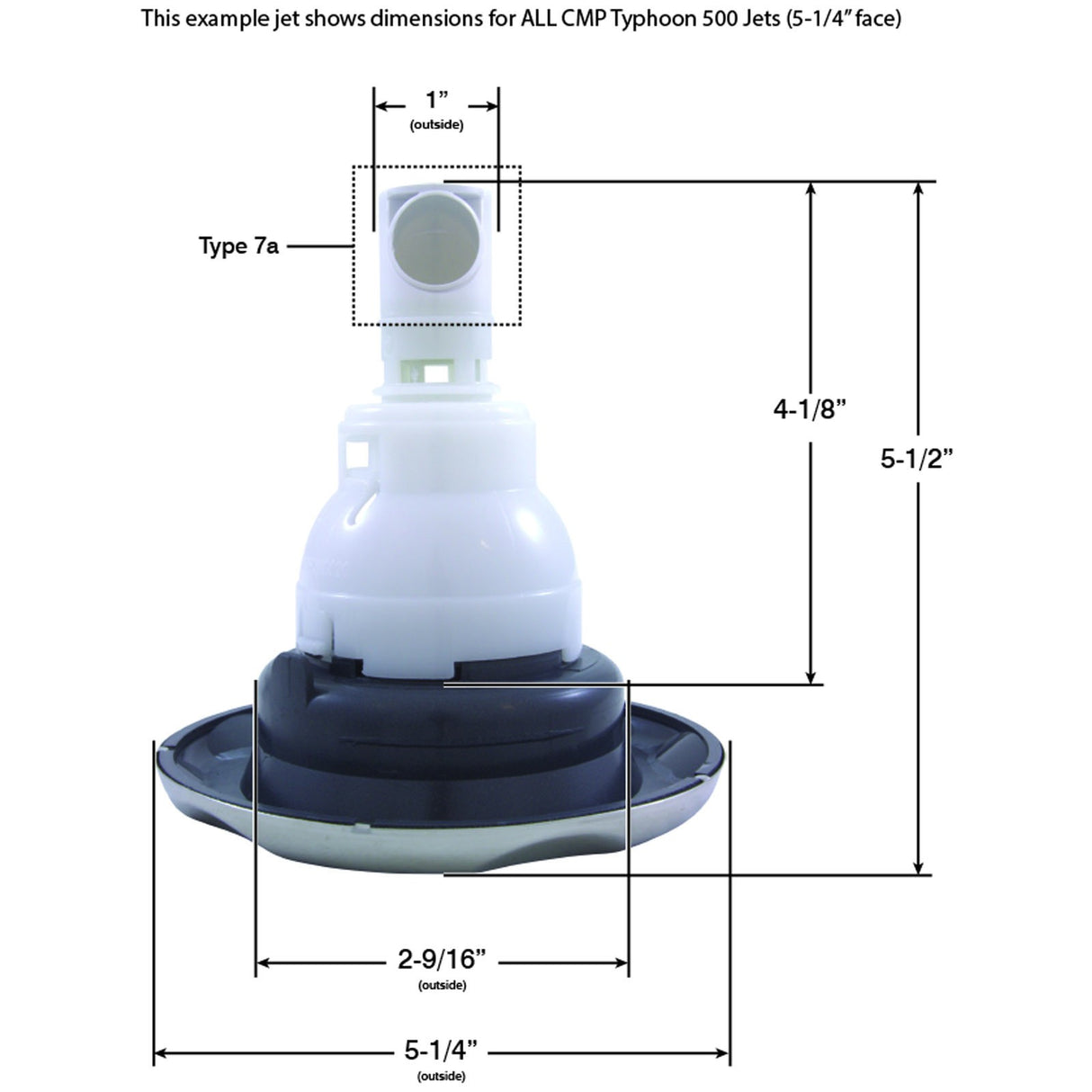 Jet Intl, CMP Typhoon 500, 5-1/4"fd, Roto, Crown, SS/Graph Gry : 23456-022-700