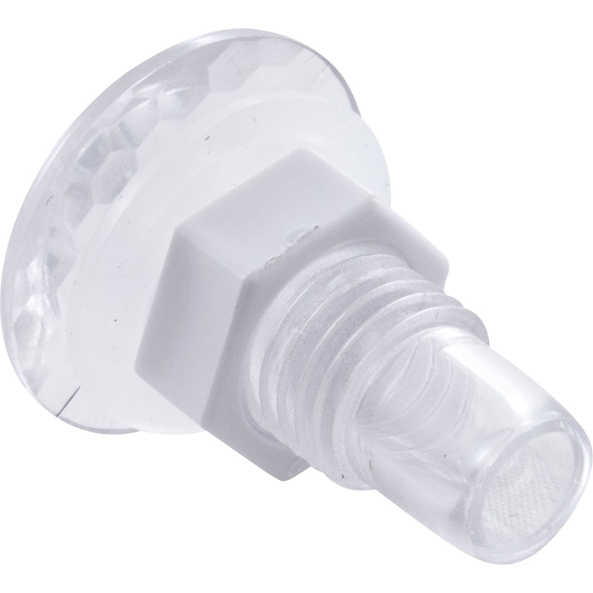 Light Wall Fitting, RD, Mini POL, 1/2"hs, 1"fd, Clear, 00019 : 143000-00019