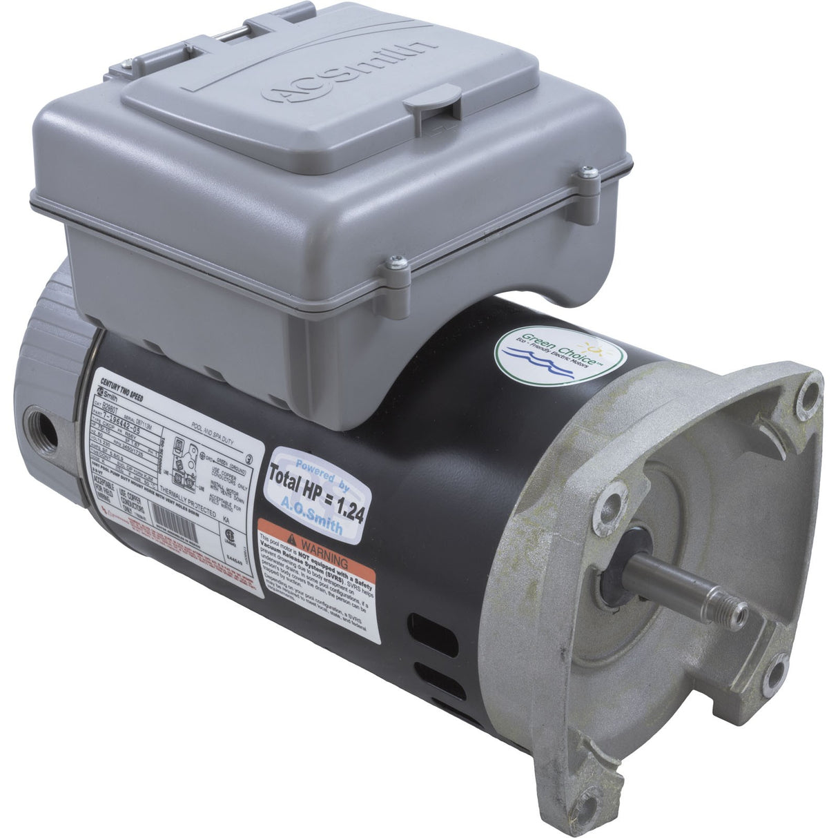 Motor, Century, 0.75hp, 115v, 2-Spd, 56Yfr, SQFL, 2-Green : B2981T