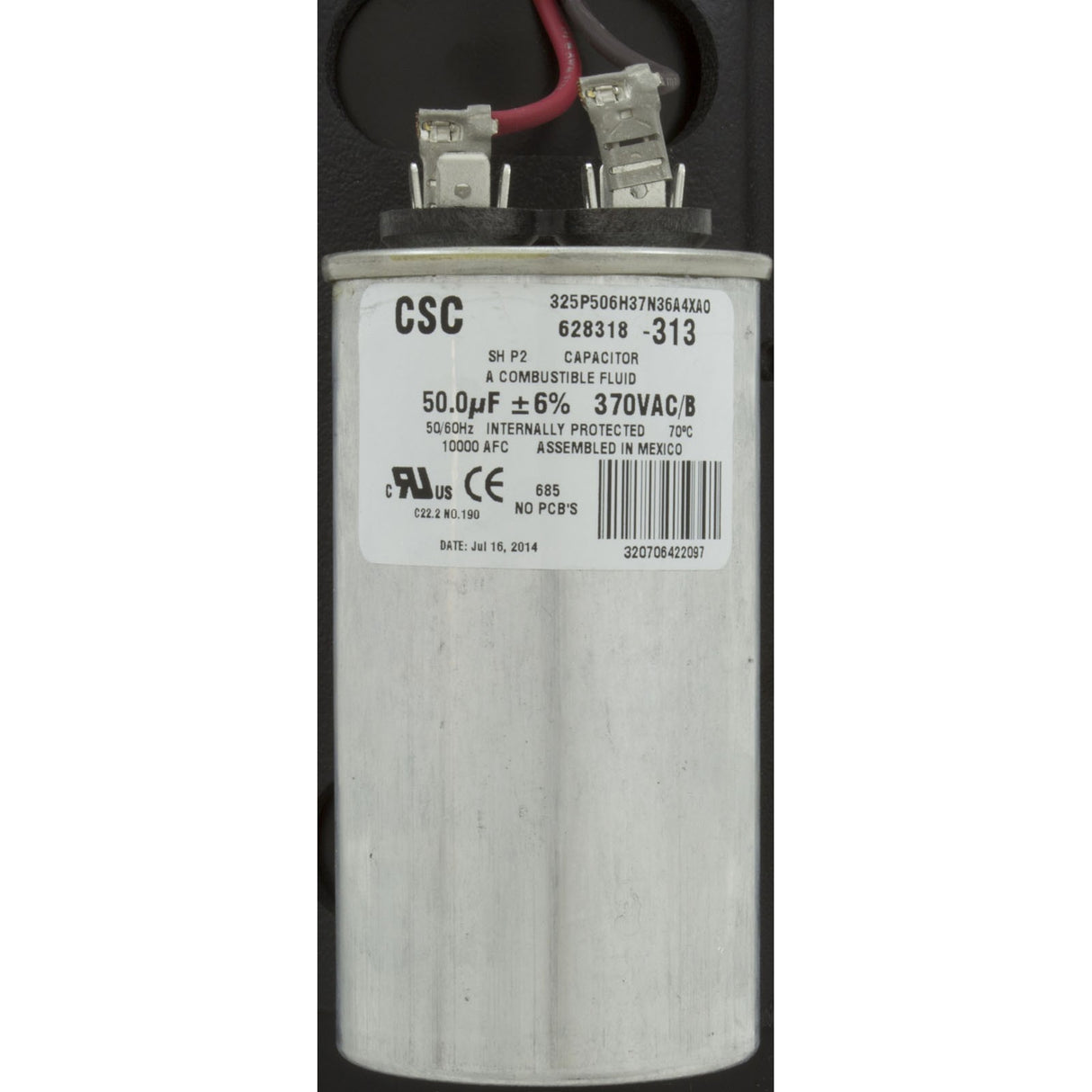 Motor, Century, 2.0hp, 208v-230v, 1-Spd, 56Jfr, C-Face Thd, EE : B809