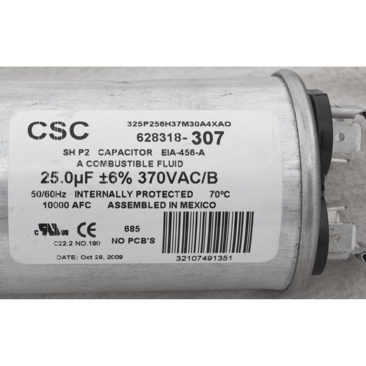 Motor, Century, 1.0hp, 115v/230v, 1-Spd, M56Cfr, C-Face Key : B122