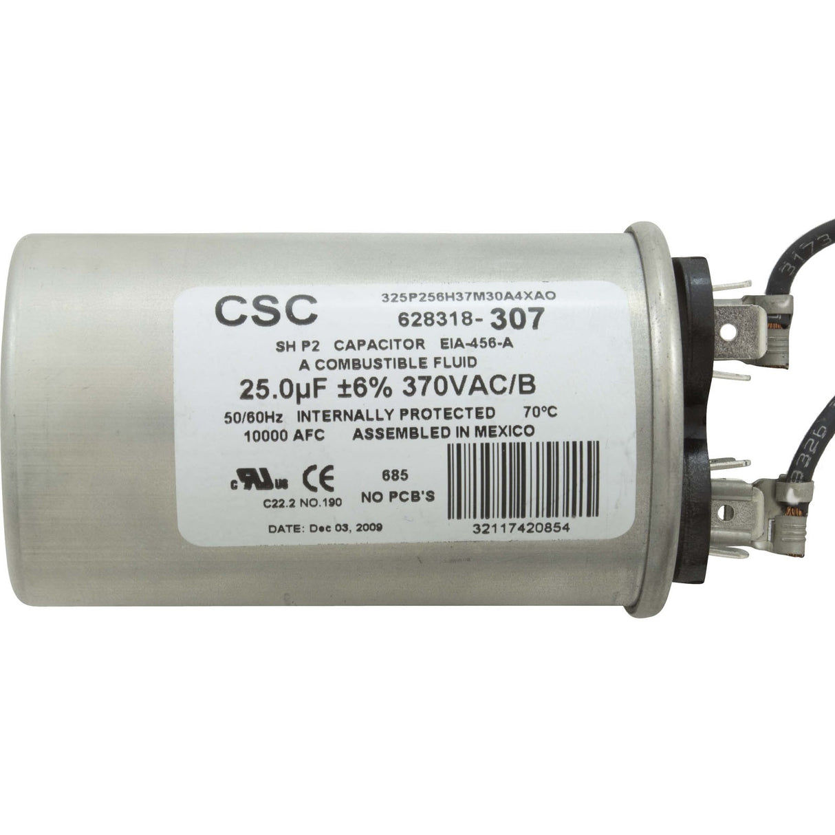 Motor, Century, 0.75hp, 115v/230v, 1 Spd, 56Yfr, Thd, No SVRS : B662