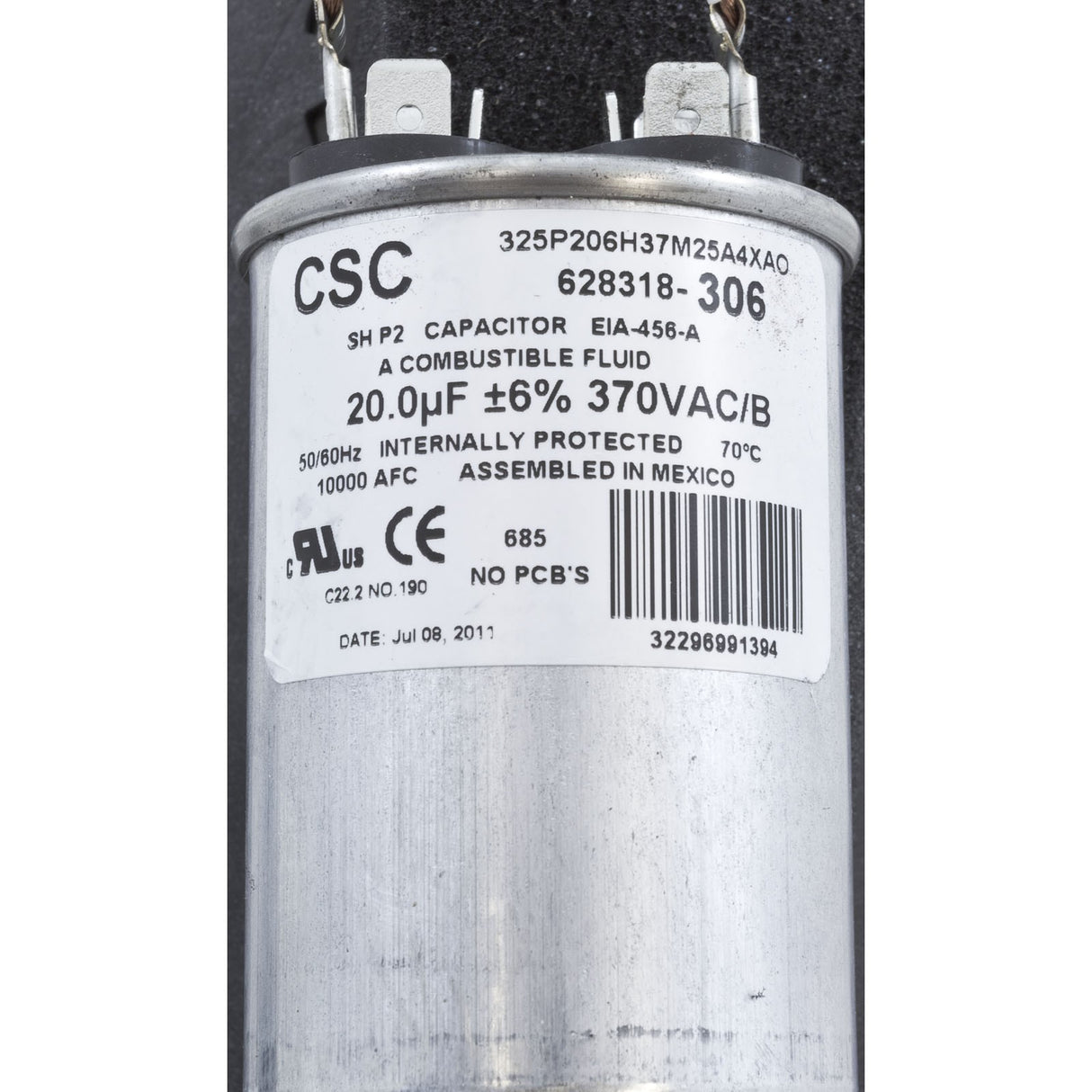 Motor, Century, 1.0hp, 115v/230v, 1-Spd, 56Cfr, C-Face Key : CK1102