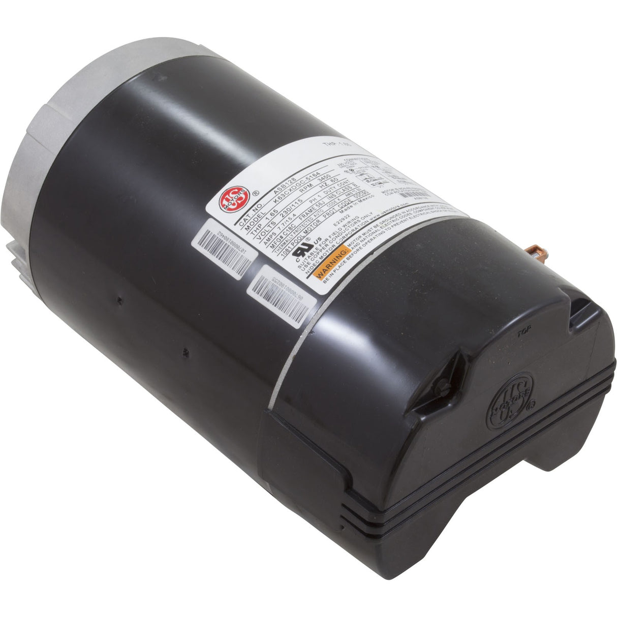 Motor, US Motor, 1.0 Horsepower, Threaded, Fullrate, 115/230 : ASB128