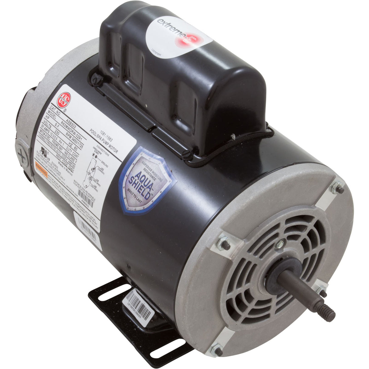 Motor, US Motor/WW, 1.0hp, 230v, 2-Speed, 56Y Frame : ASB503