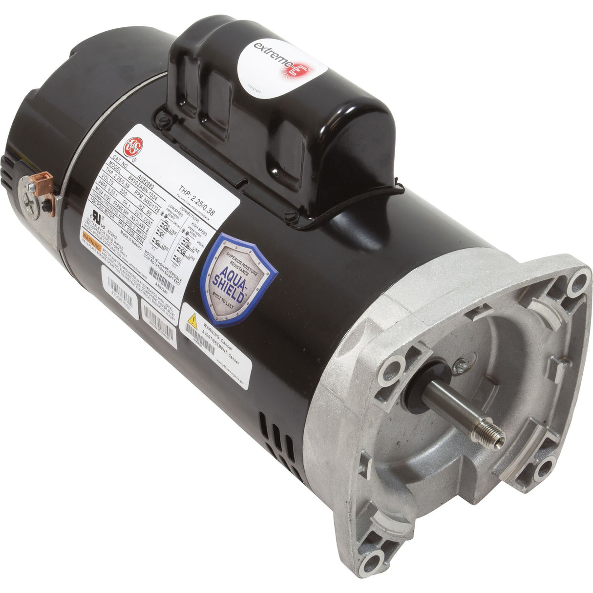 Motor, US Motor, 1.5hp, 2-Spd, 230v, 56YFr, SQFL, Full Rate, PE : ASB2983