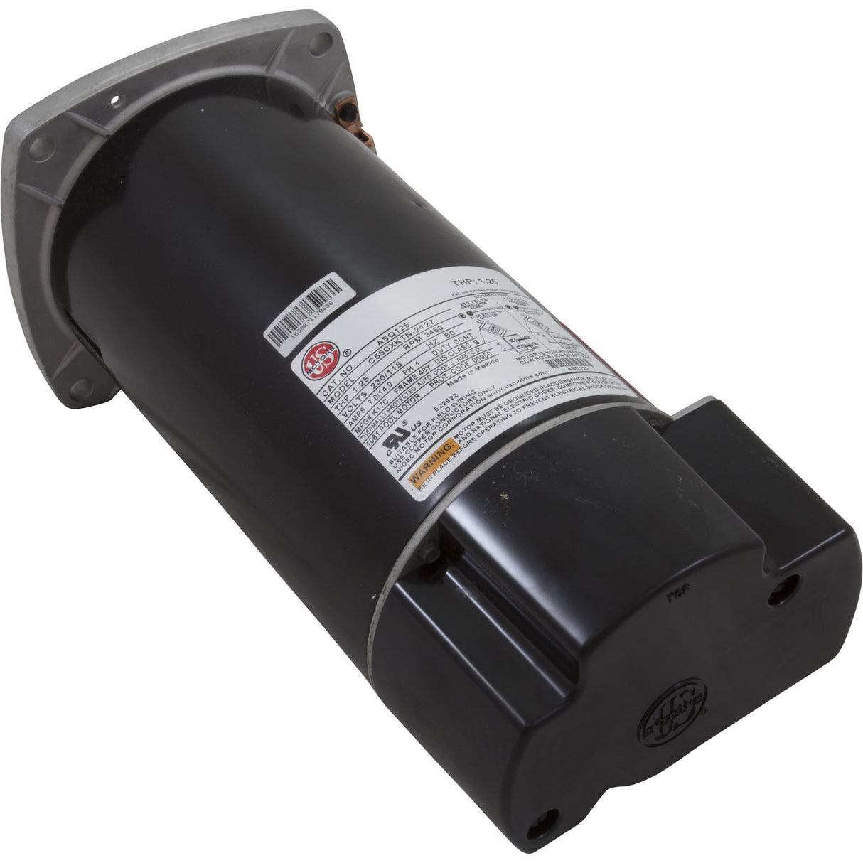 Motor, Nidec/US Motor, 1.0hp, 115/230v, 48Yfr, SQFL : ASQ165