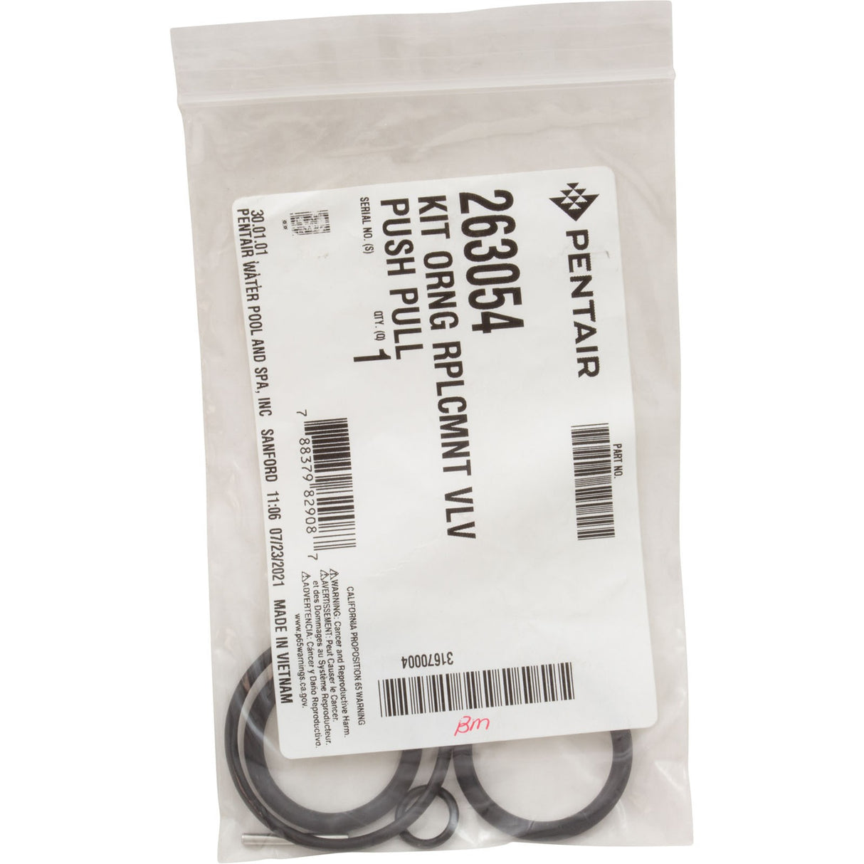 Kit, O-rings, Includes all valve O-rings : 263054