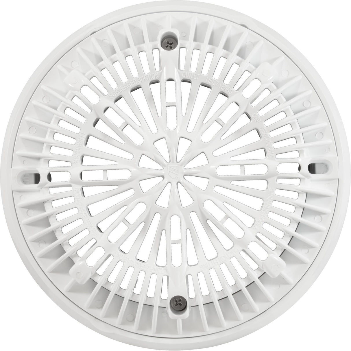 Gunite Main Drain Frame, Galaxy Lid (Av) , White : 25531-000-000
