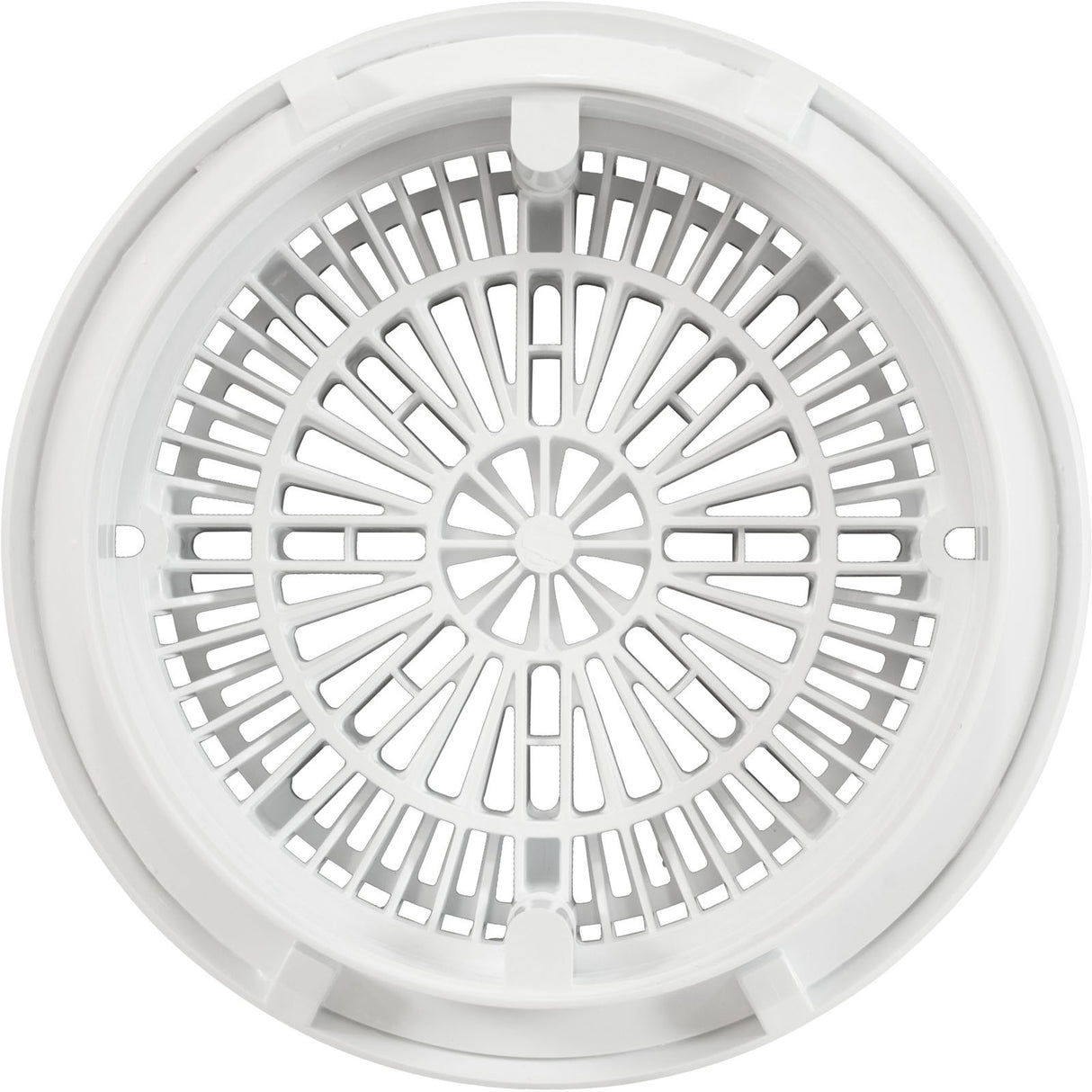 Gunite Main Drain Frame, Galaxy Lid (Av) , White : 25531-000-000