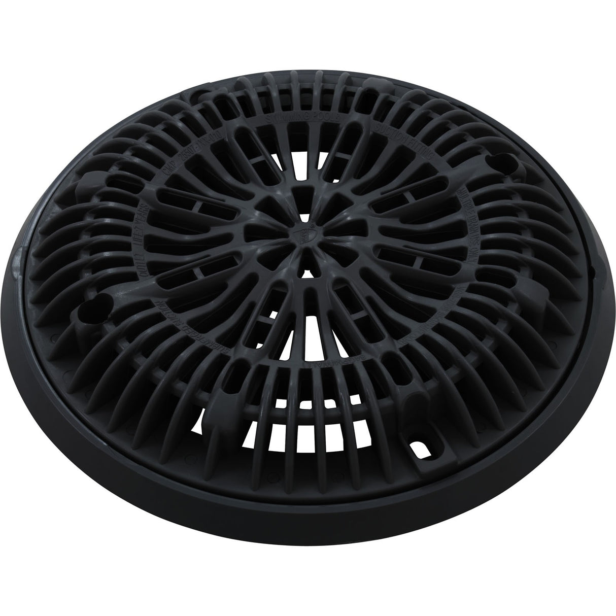 Gunite Main Drain Frame, Galaxy Lid (Av) , Black : 25531-004-000