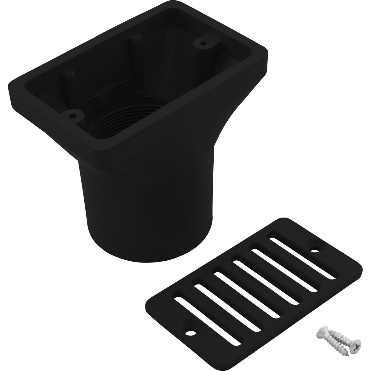 2"X4" Deck/Gutter Drain 2"S/Fpt Asy-Blk. : 640-2901