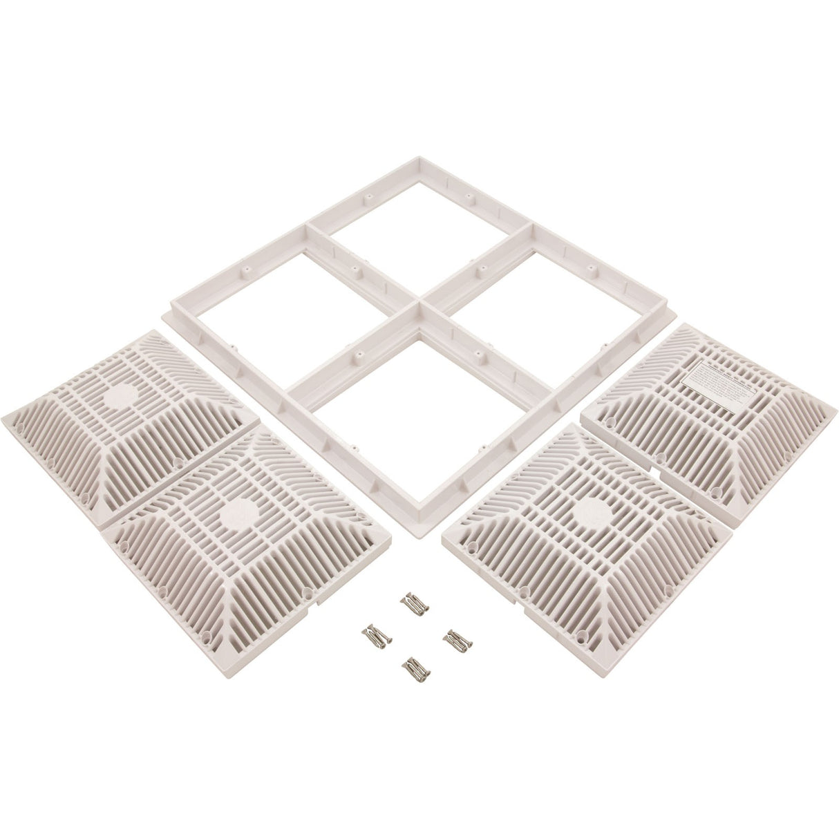 POOL FRAME & GRATE 18" X 18" ( 2011 ) - WHITE : 640-4770 V