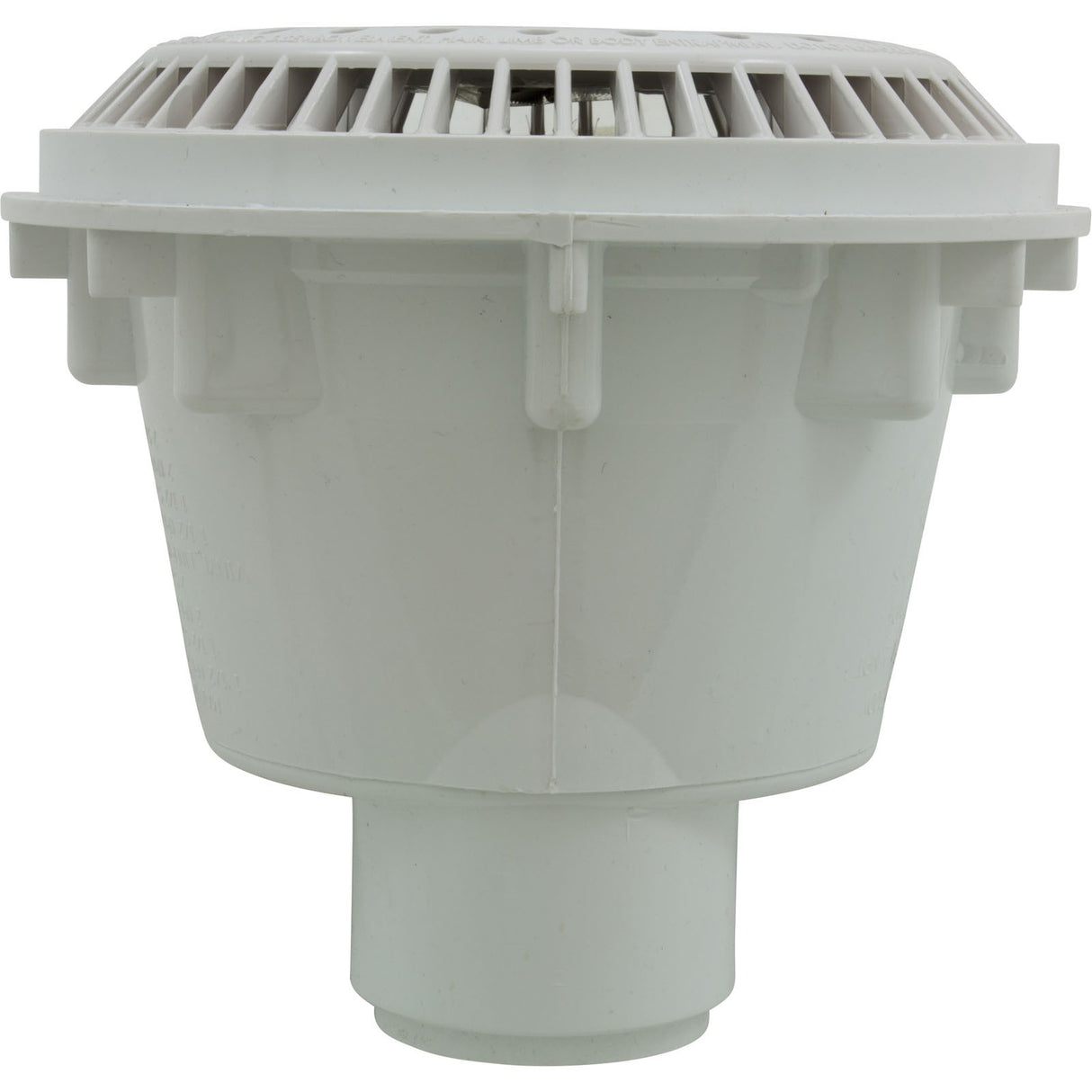 Main Drain, WW Anti Vortex, 8" Round, Gun, 2"s, Side, White : 640-2520 V