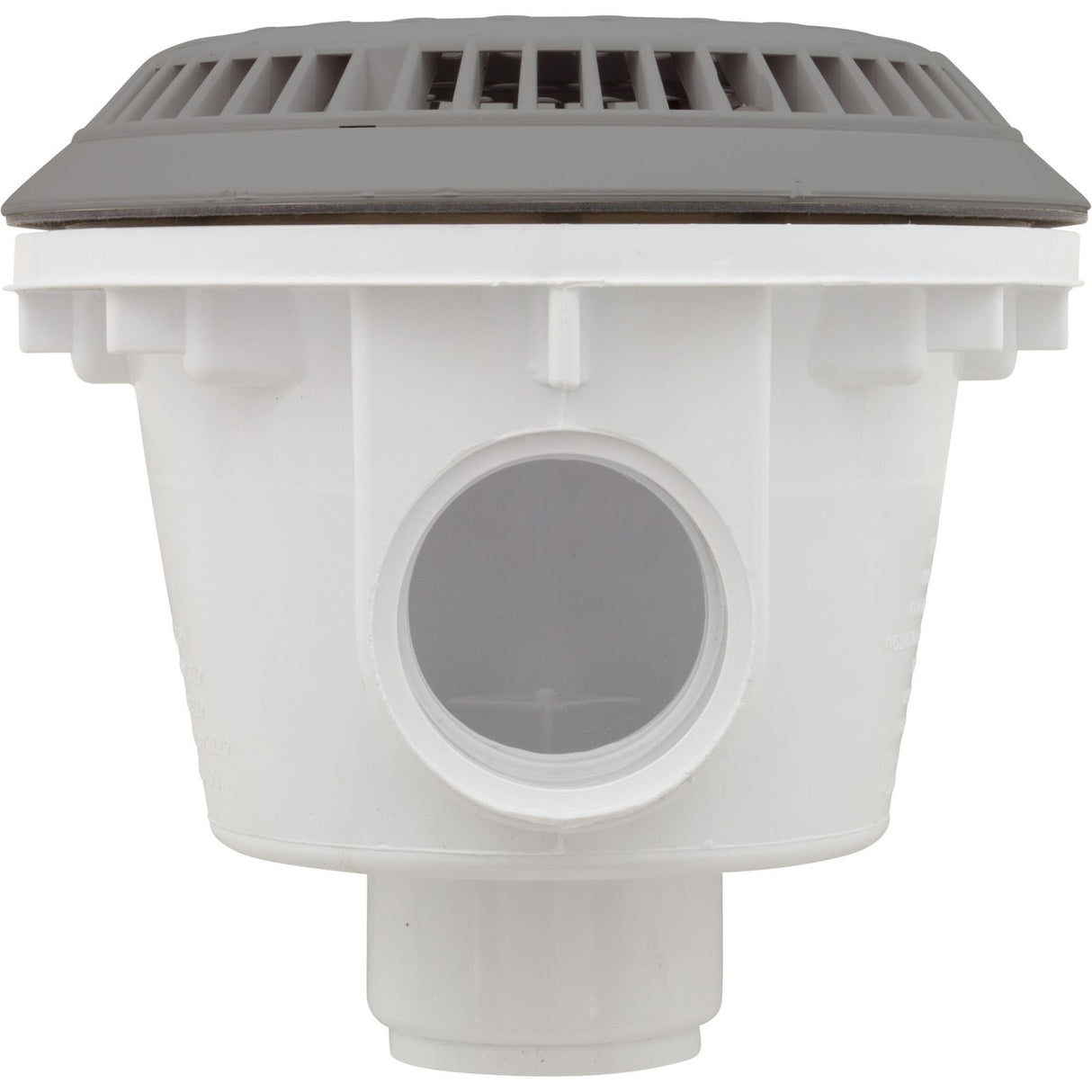 Main Drain, WW Anti Vortex, 8" Rnd, Vinyl, 2"s, Gray : 640-2757 V