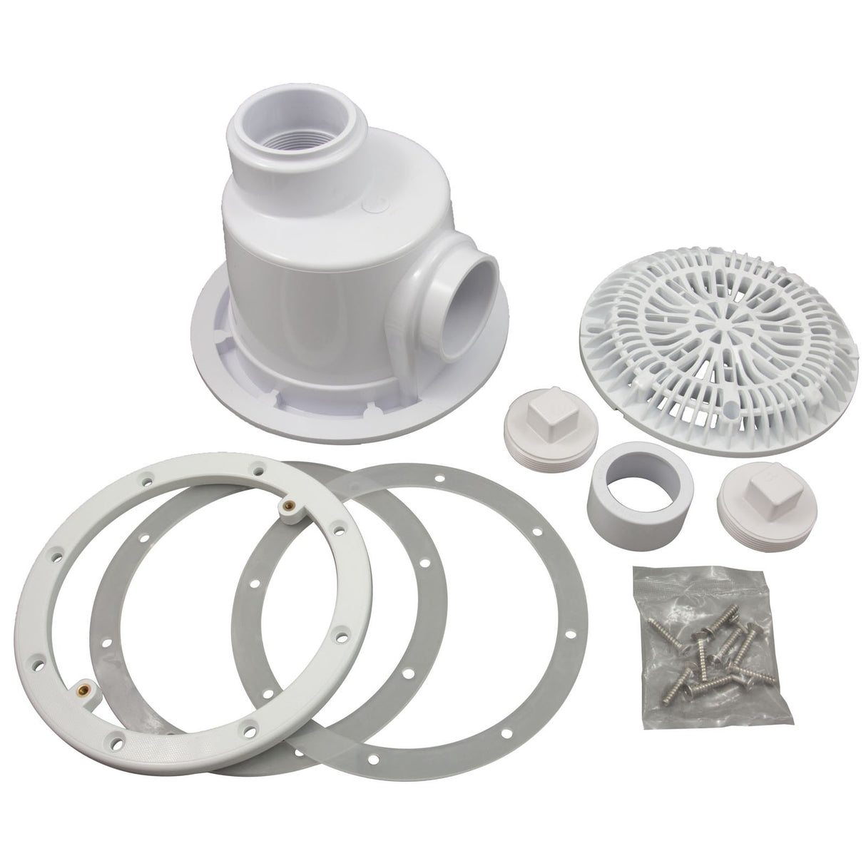 Main Drain, CMP Galaxy, Vinyl, 2"s, White : 25515-200-000
