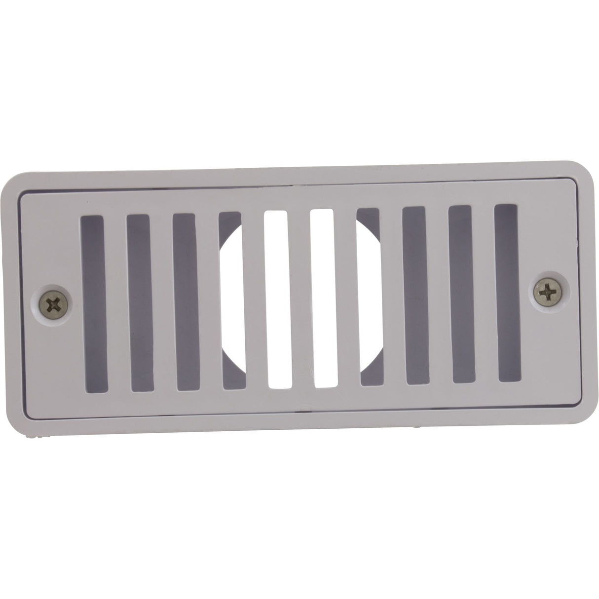 Gutter Drain, Pentair 2.5" x 6", w/Grate, White : 542039