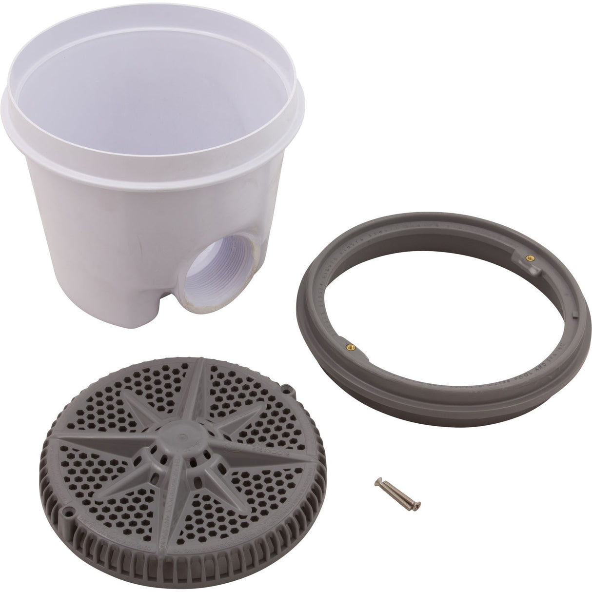 Main Drain, PentStarGuard, 8", 112gpm, 2"Side Port, ABS, Gry, qty 2 : 500118