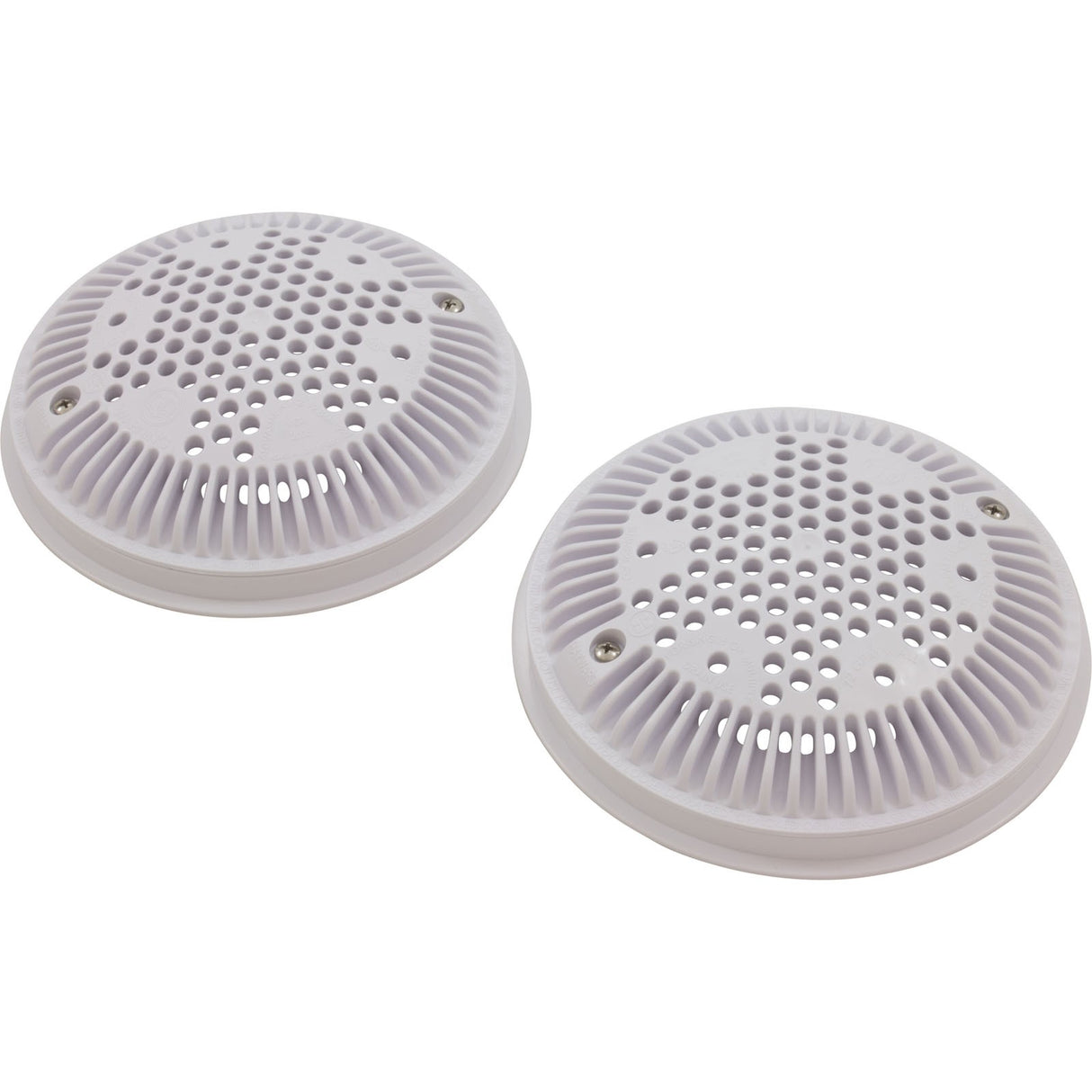 Suction Cover, Hayward WG1030, 8" Round, w/Frame, Wht, Qty 2 : WG1030AVPAK2