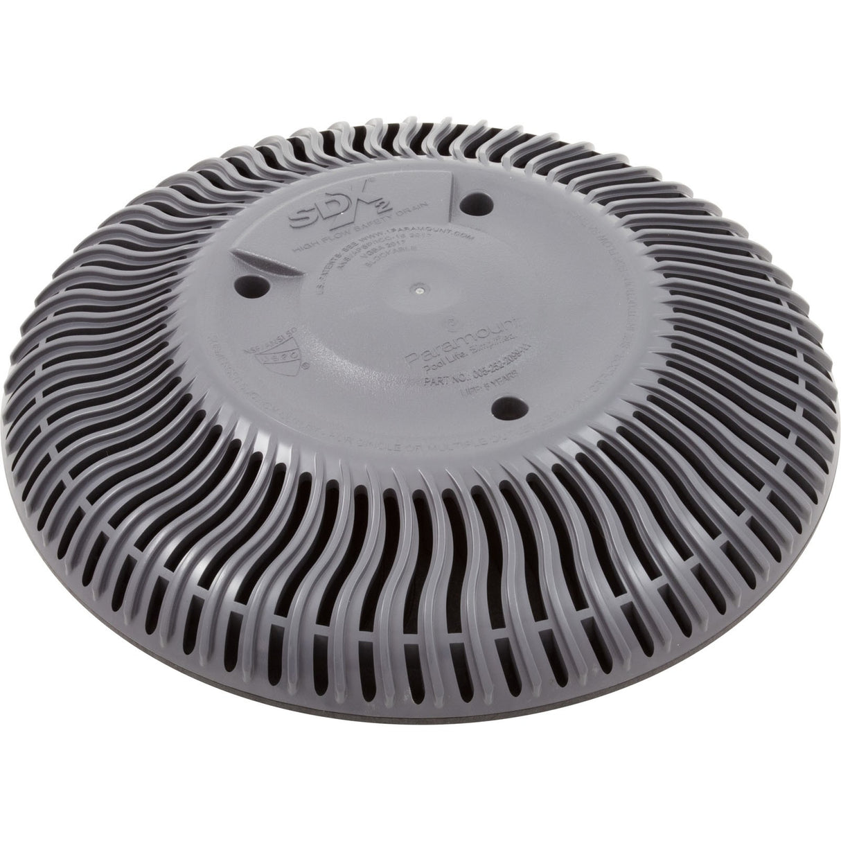 Main Drain Grate, Paramount SDX2, Vinyl, Light Gray, qty 2 : 004-172-2231-08