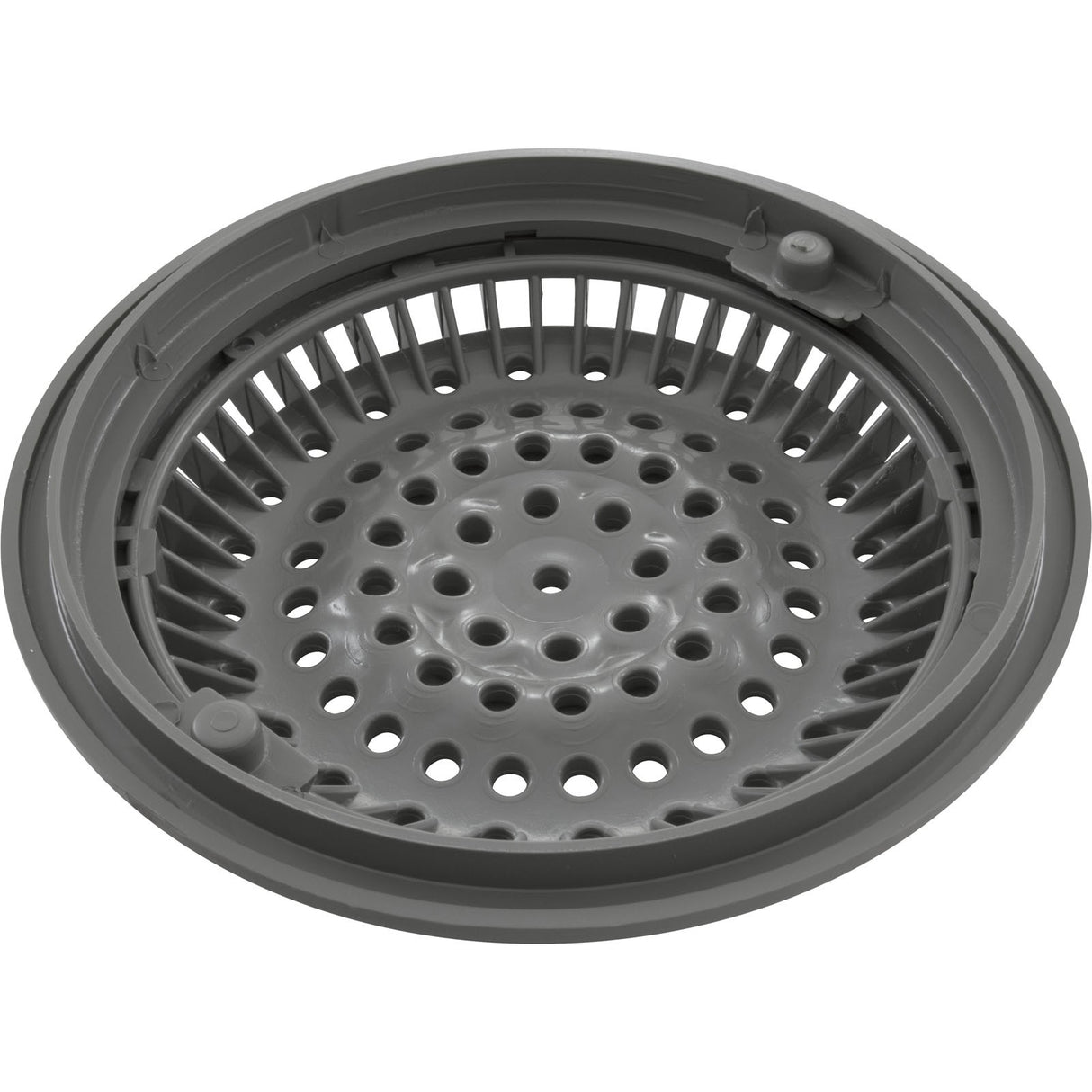 Main Drain Grate, WW Anti Vortex, 8" Rnd, w/Collar, Gray : 640-2317 V