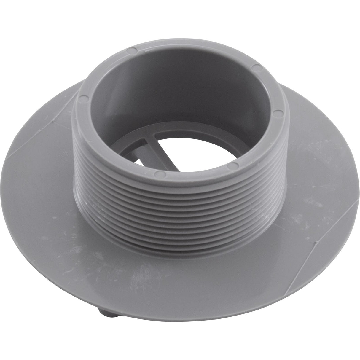 Wall Fitting, 4" dia, 2-3/8"hs, 2"mpt-1-1/2"s, Lt Gray : 420T15S103