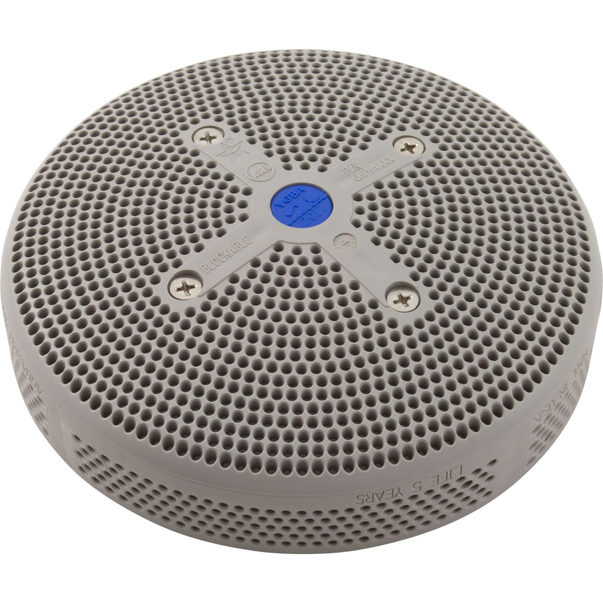 Suction Cover, HydroAir Repl, 6", 224gpm, w/Screws, Lt Gray : 6HPHA103