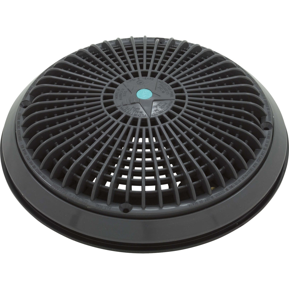 Main Drain Grate, Retro 10" Round, Universal, Dark Gray : A10RCFR105