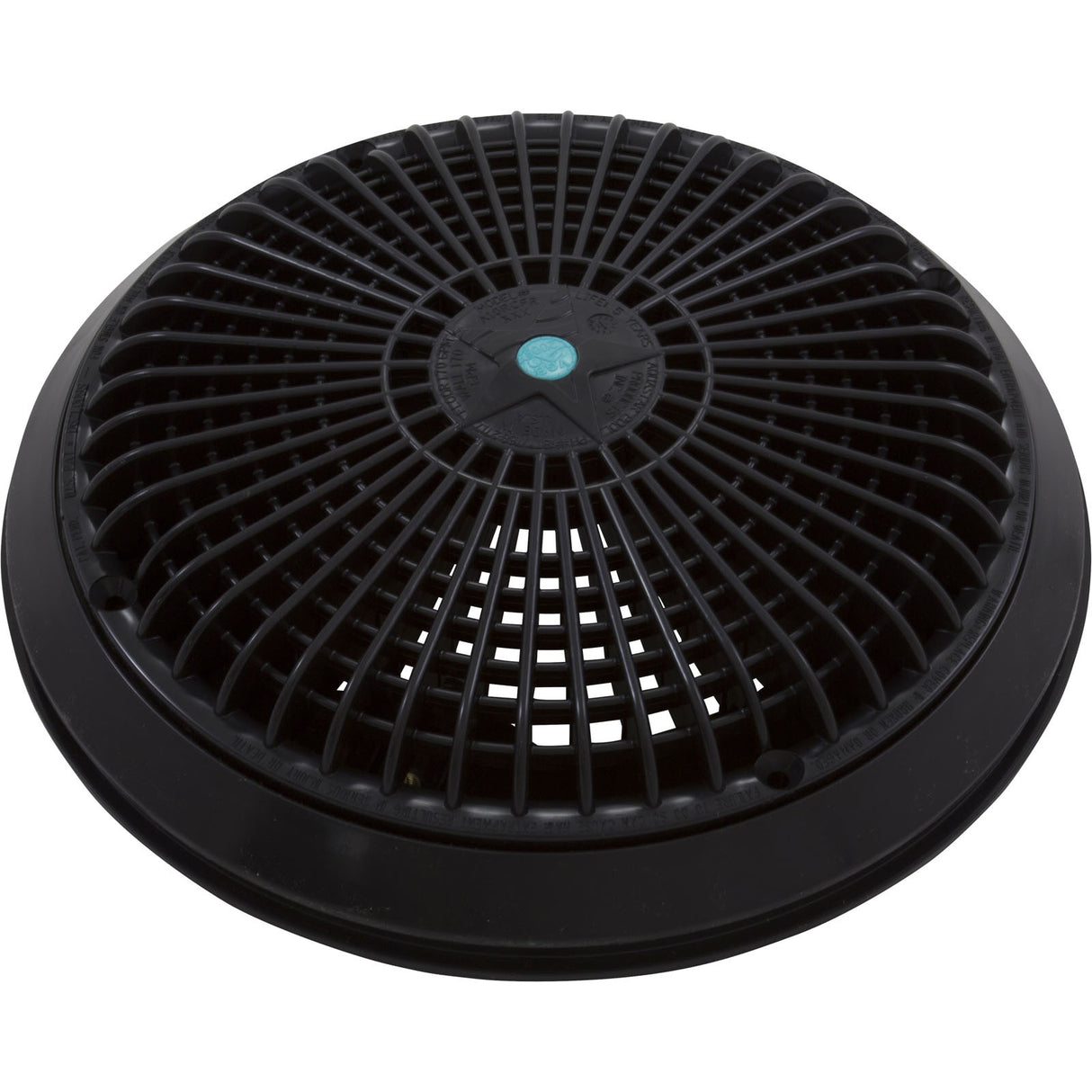 Main Drain Grate, Retro 10" Round, Universal, Black : A10RCFR102