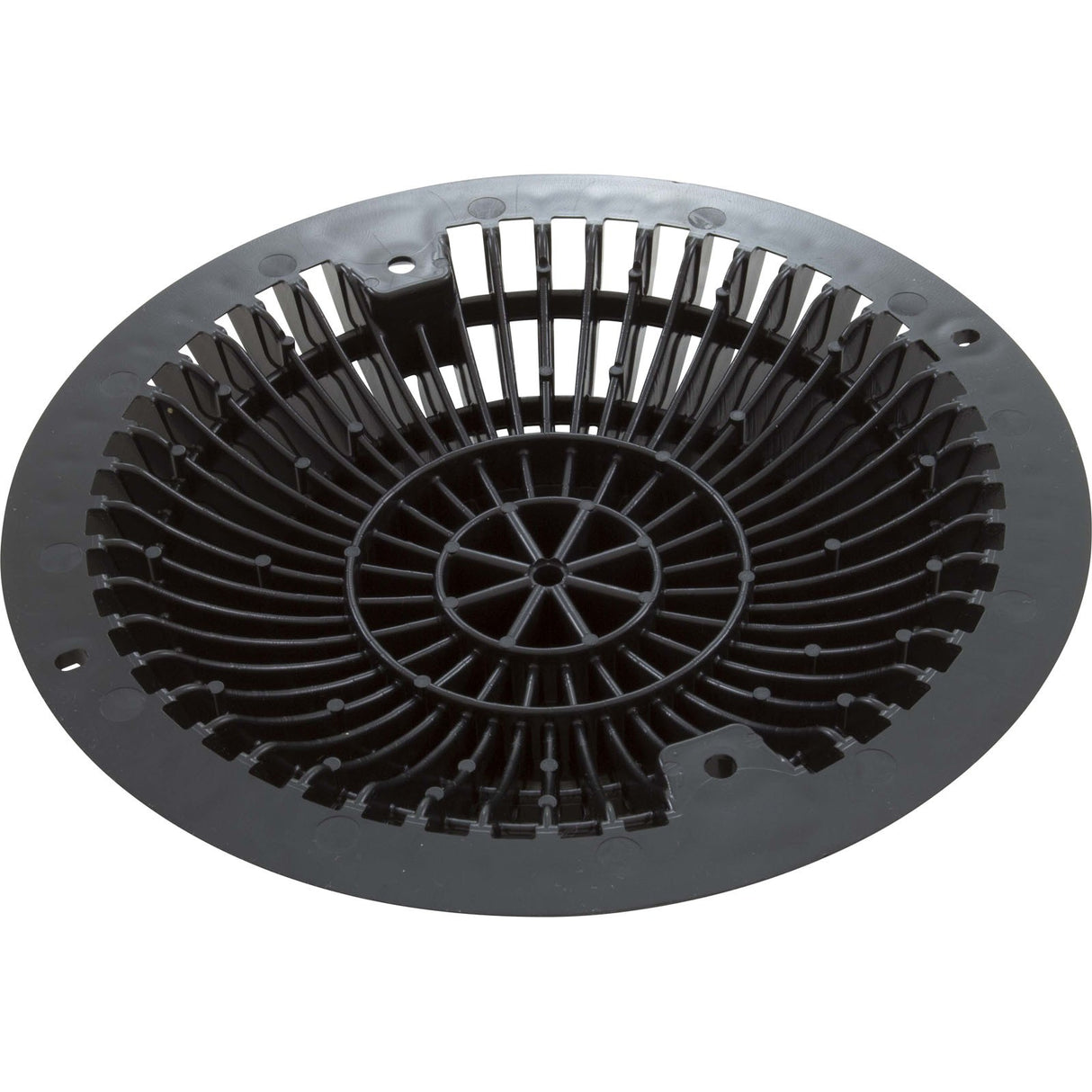 Main Drain Grate, Retro 8" Round, MoFlow, w/Hardware, Black : R8MF102