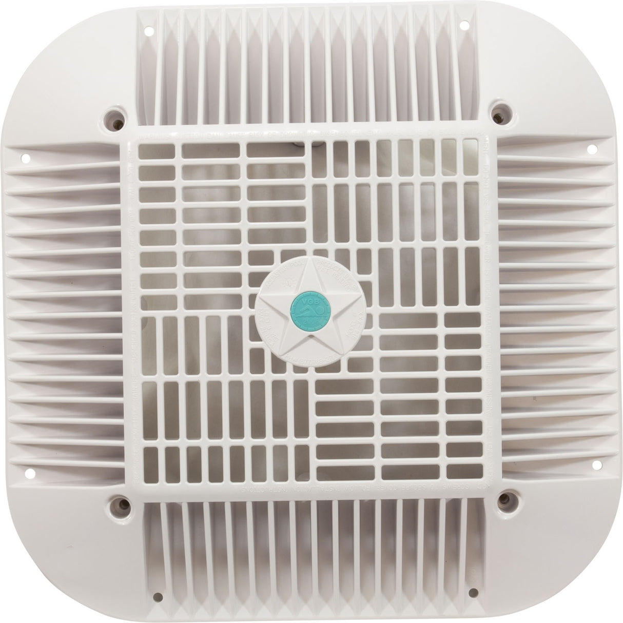 Main Drain Grate, 14" x 14" Square, 2 Retro 9"x9", White : 914101