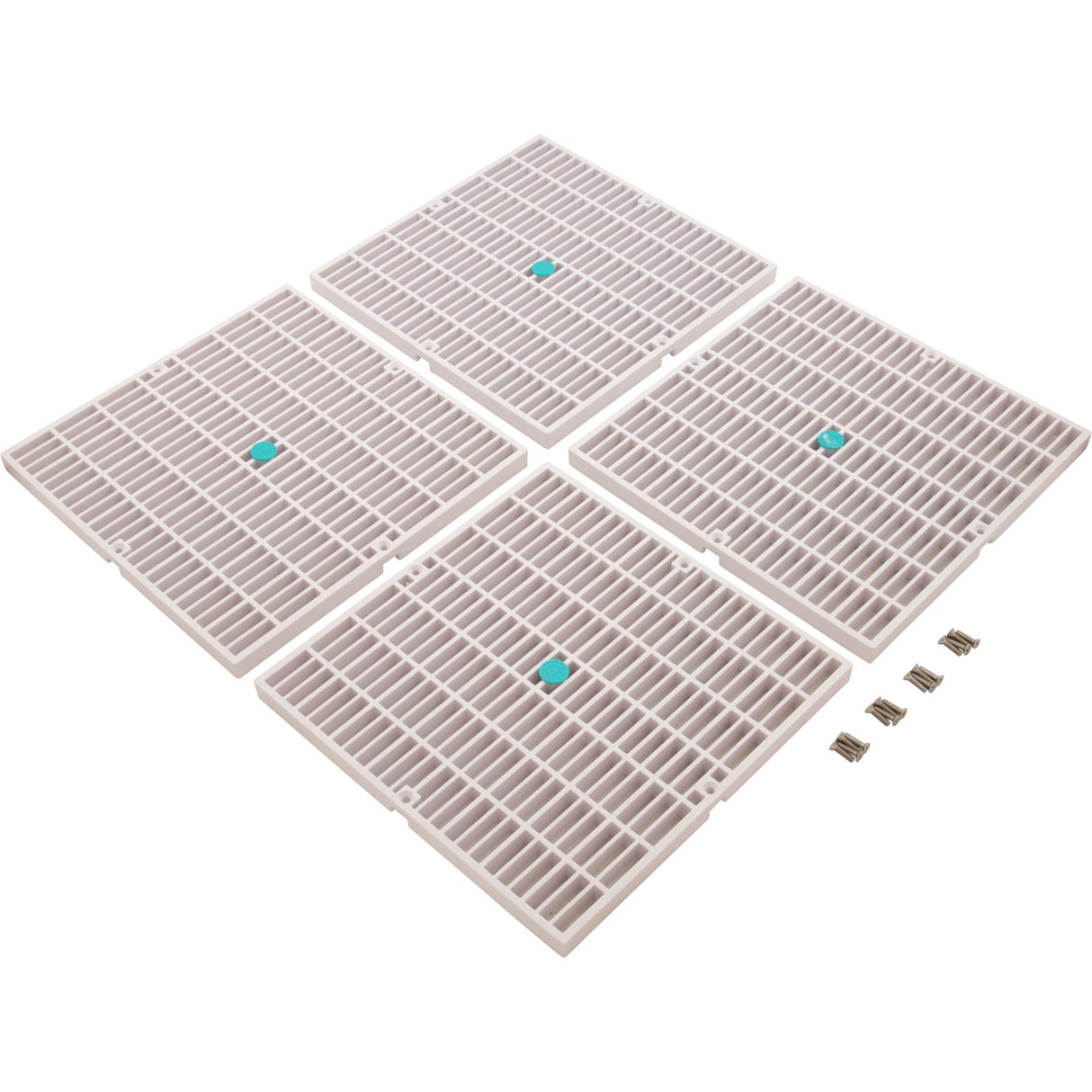 Drain Cover Only, Aquastar, Flat, 24" Square (4x12) , Wht, VGB : 24NF101
